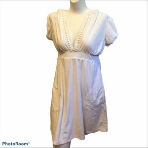 NWT white swimsuit coverup with hood